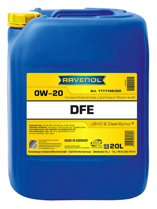 RAVENOL DFE SAE 0W-20 20 L