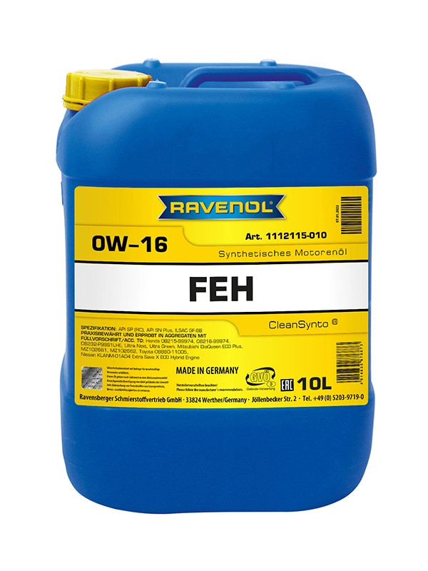 RAVENOL FEH SAE 0W-16 10 L