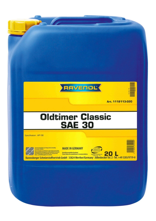 RAVENOL Oldtimer Classic SAE 30 API SB 20 L