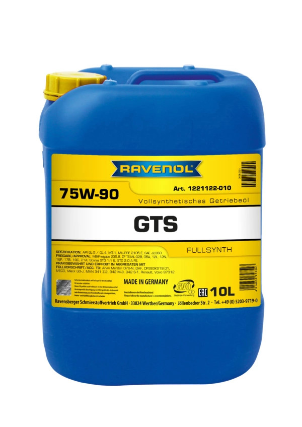 RAVENOL Gear Trans Synth GTS SAE 75W-90 10 L