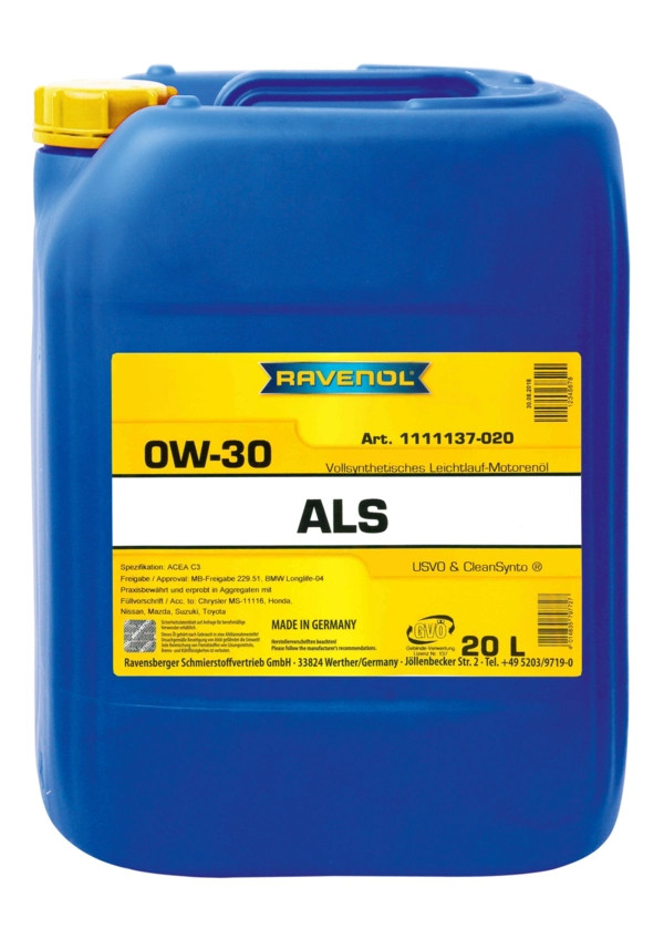 RAVENOL Arctic Low SAPS ALS SAE 0W-30 20 L