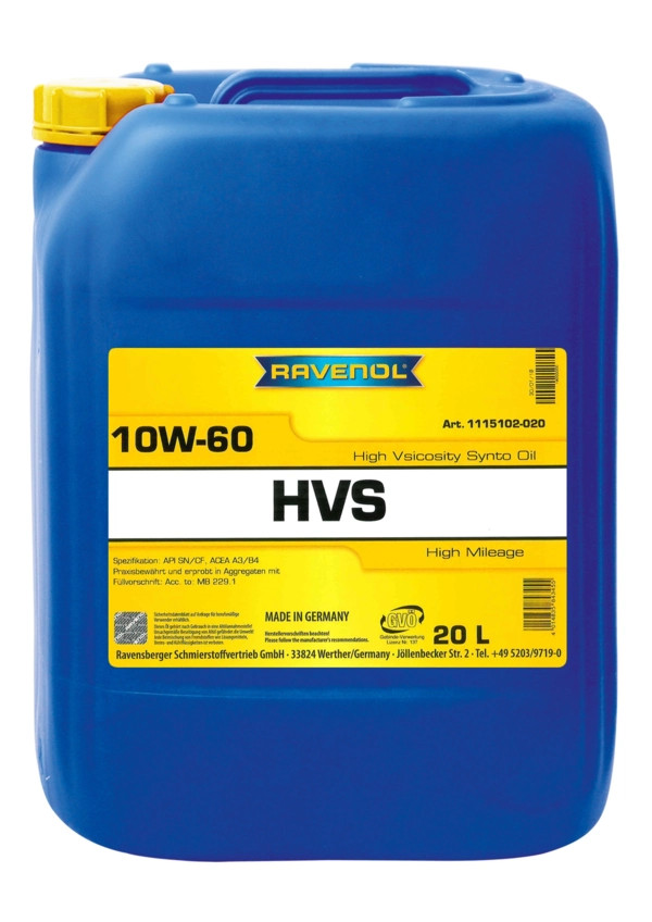 RAVENOL HVS High Viscosity Synto Oil SAE 10W-60 20 L
