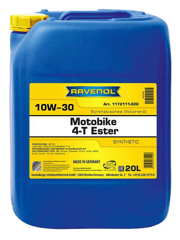 RAVENOL Motobike 4-T Ester SAE 10W-30 20 L