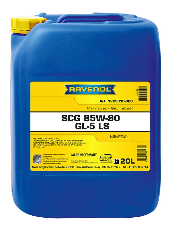 RAVENOL SCG Super Construction Gear 85W-90 GL-5 LS 20 L