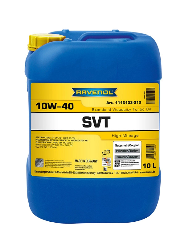 RAVENOL SVT Stand. Viscosity Turbo Oil SAE 10W-40 10 L