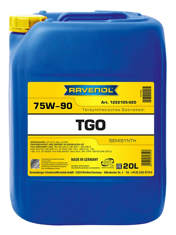 RAVENOL Getriebeoel TGO SAE 75W-90 API GL 5 20 L