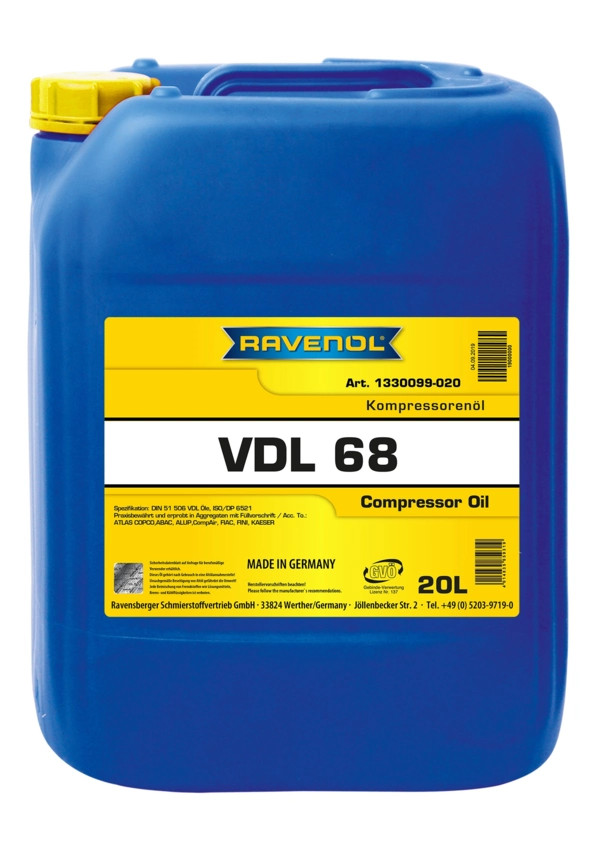 RAVENOL Kompressorenoel VDL 68 20 St