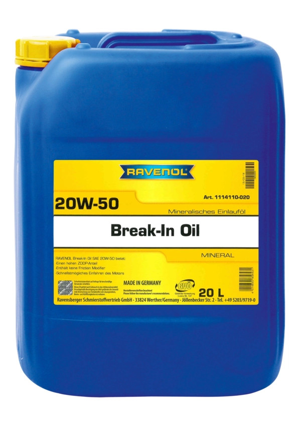 RAVENOL Break-In Oil SAE 20W-50 20 L