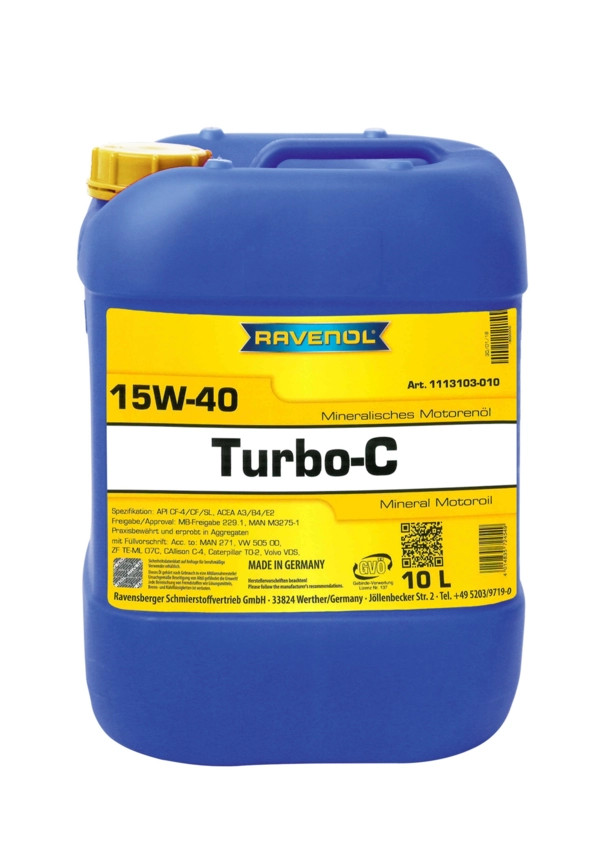 RAVENOL Turbo-C HD-C SAE 15W-40 10 L