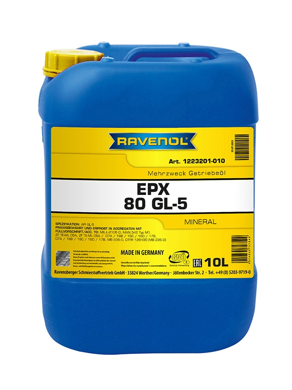 RAVENOL Getriebeoel EPX SAE 80W GL-5 10 L