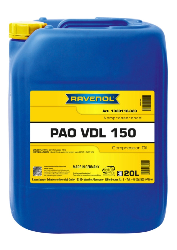 RAVENOL Kompressorenoel PAO VDL 150 20 St