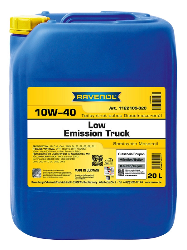 RAVENOL Low Emission Truck SAE 10W-40 20 L