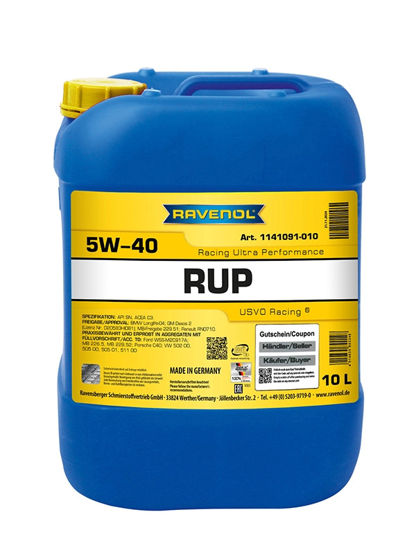 RAVENOL RUP Racing Ultra Performance SAE 5W-40 10 L