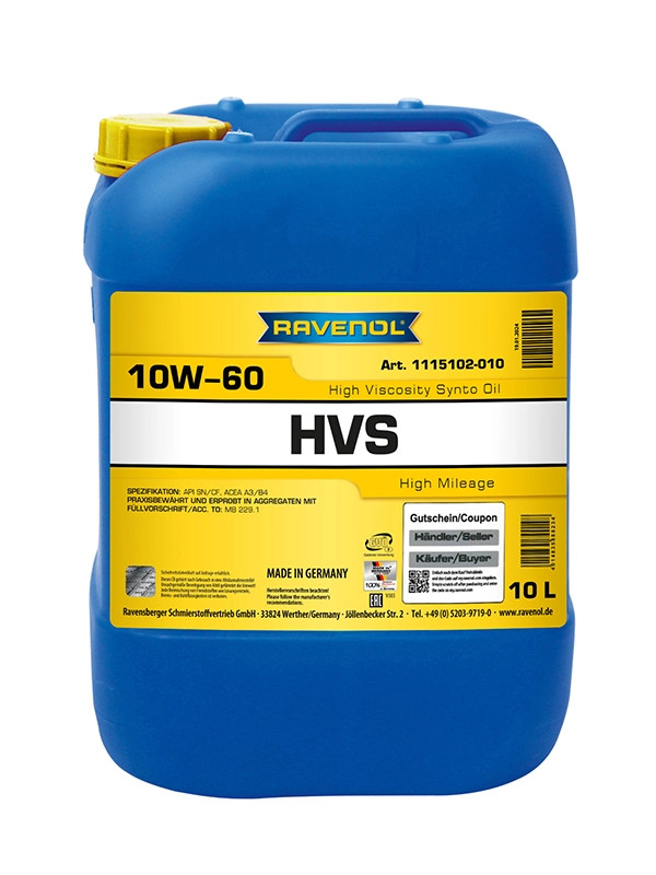 RAVENOL HVS High Viscosity Synto Oil SAE 10W-60 10 L