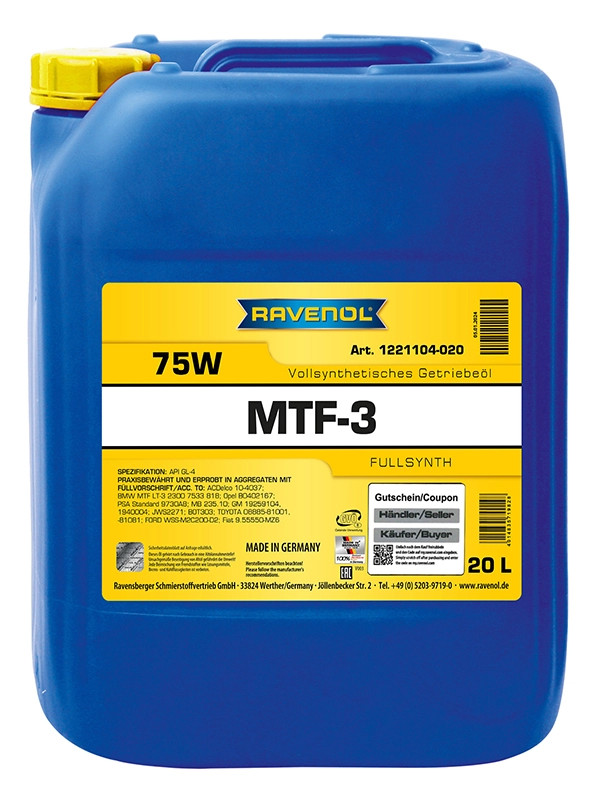 RAVENOL MTF-3 SAE 75W 20 L