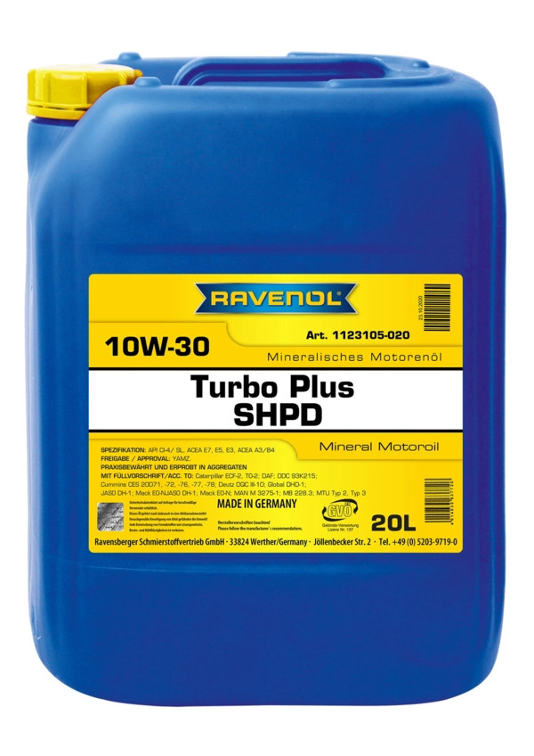 RAVENOL Turbo Plus SHPD SAE 10W-30 20 L