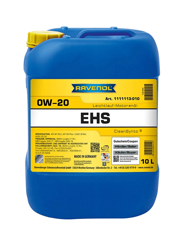 RAVENOL EHS SAE 0W-20 10 L