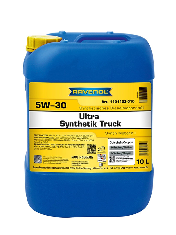 RAVENOL Ultra Synthetik Truck SAE 5W-30 10 L