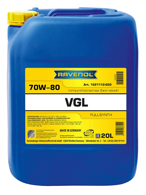 RAVENOL VGL SAE 70W-80 20 L