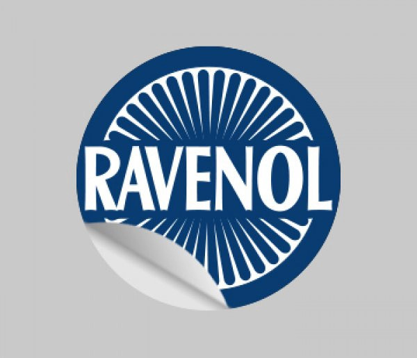 RAVENOL RETRO 1946 Konturaufkleber-Blau 1 L