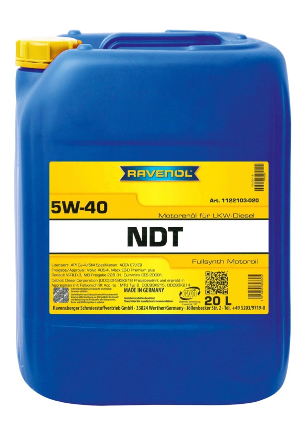 RAVENOL NDT Nord Duty Truck SAE 5W-40 20 L