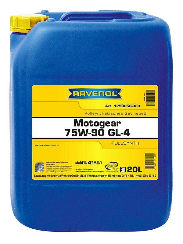 RAVENOL MOTOGEAR SAE 75W-90 GL-4 20 L