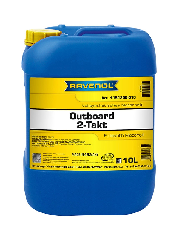 RAVENOL Outboardoel 2T Fullsynth. 10 L