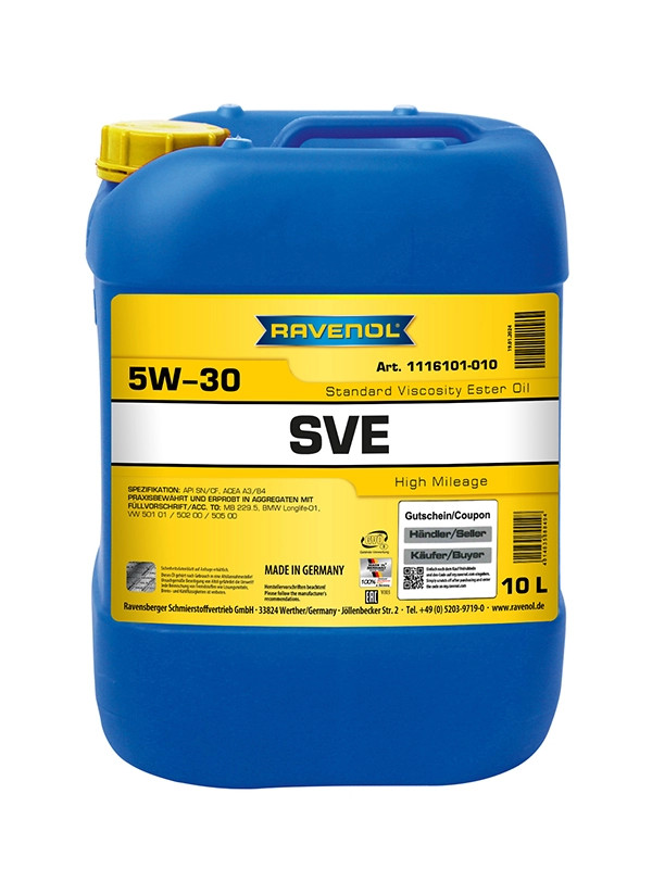 RAVENOL SVE Standard Viscosity Ester Oil SAE 5W-30 10 L