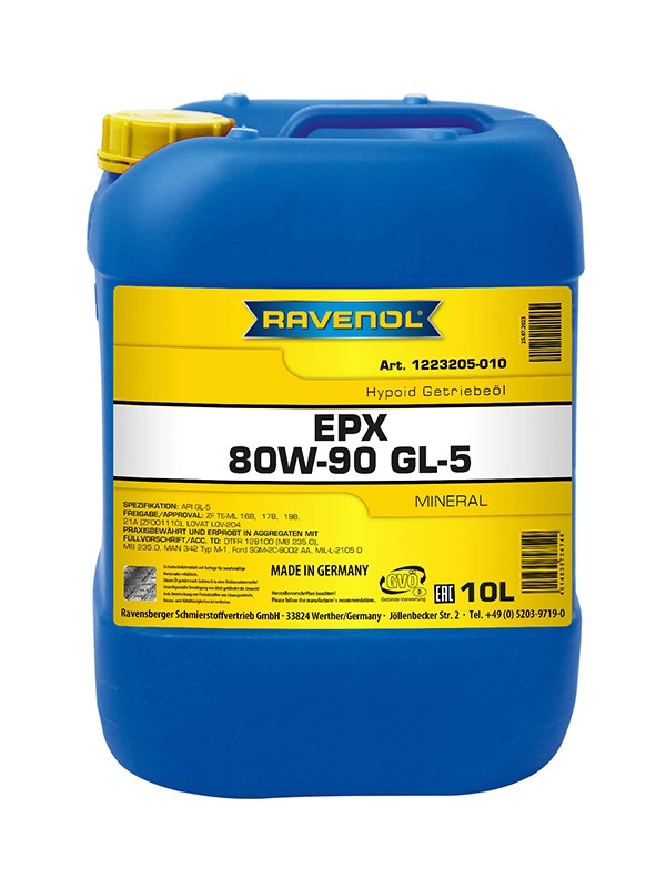 RAVENOL Getriebeoel EPX SAE 80W-90 GL-5 10 L