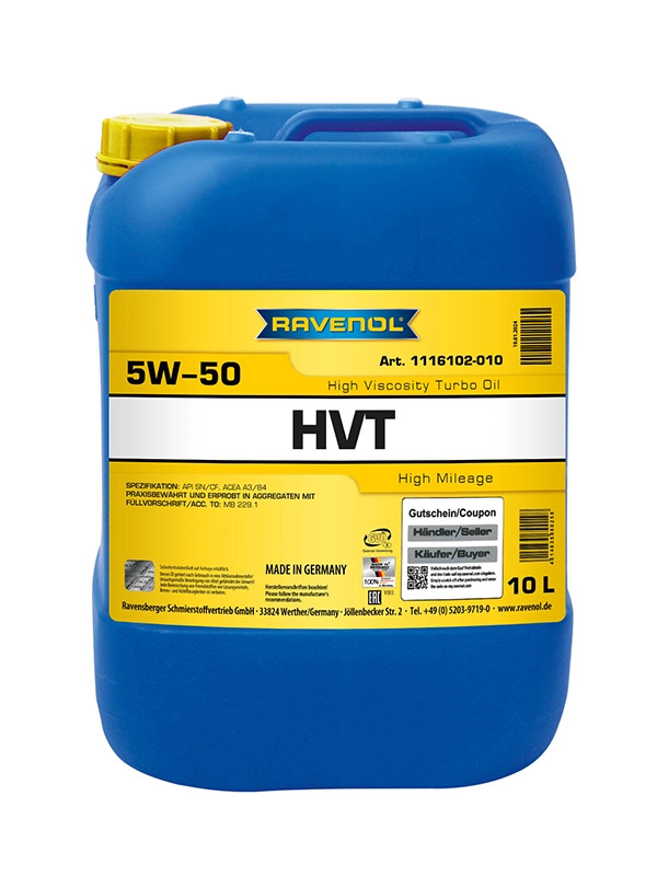 RAVENOL HVT High Viscosity Turbo Oil SAE 5W-50 10 L