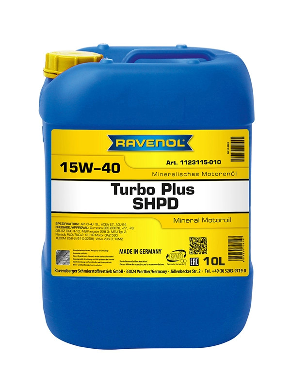 RAVENOL Turbo plus SHPD SAE 15W-40 10 L