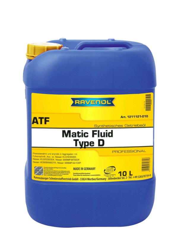 RAVENOL ATF Matic Fluid Type D 10 L