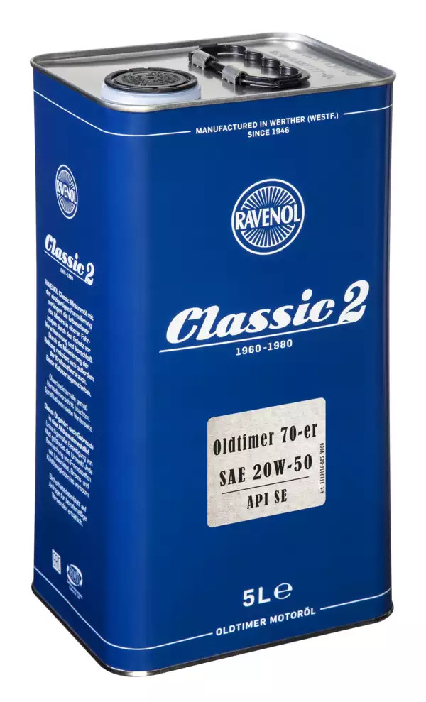 RAVENOL Oldtimer 70-er SAE 20W-50 API SE 5 L