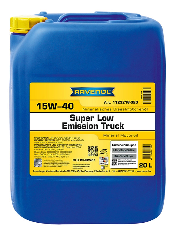 RAVENOL Super Low Emission Truck SAE 15W-40 20 L