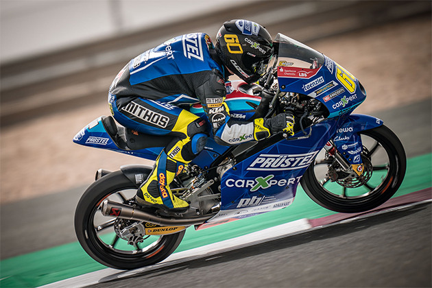 Motorrad während des Rennens