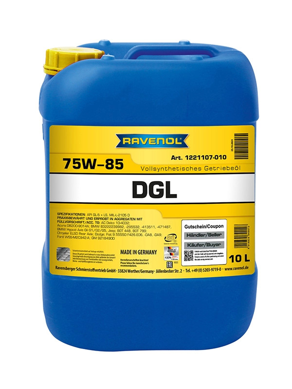 RAVENOL DGL SAE 75W-85 GL-5 LS 10 L