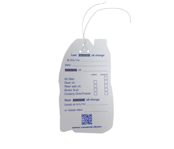 RAVENOL Oil change tag (can shape) 1 L