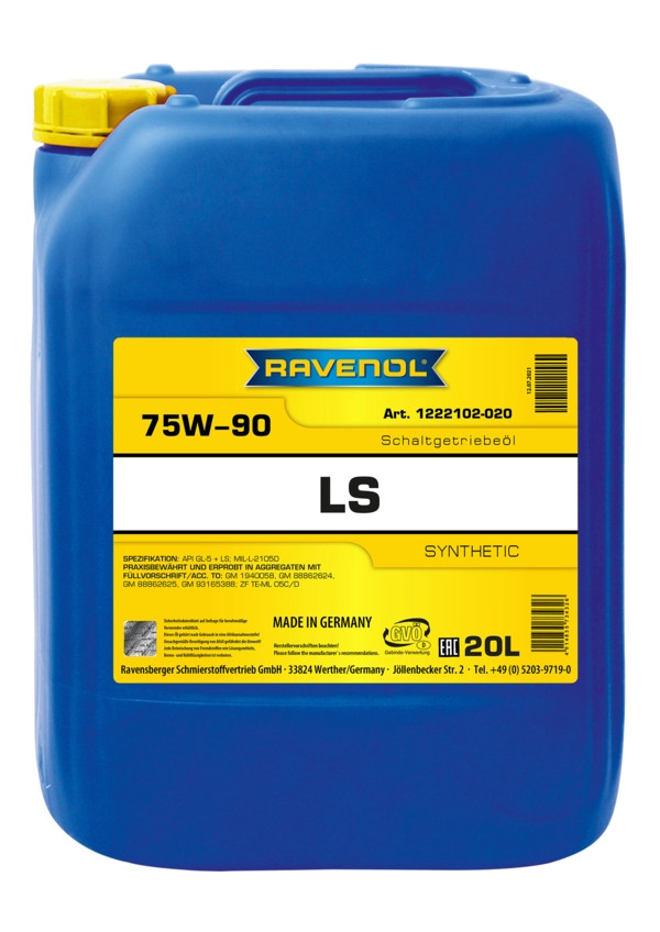 RAVENOL Getriebeoel LS SAE 75W-90 20 L