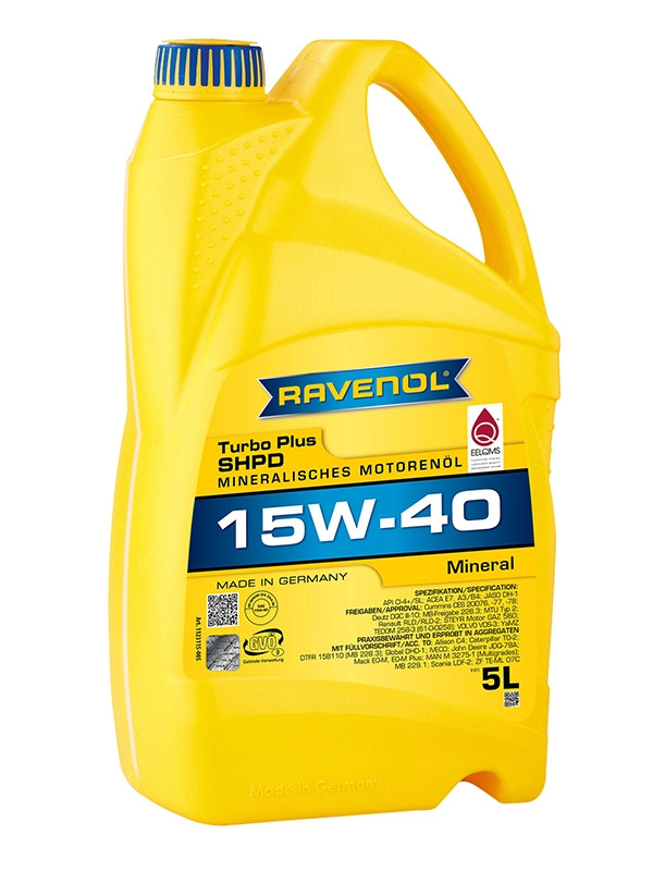 RAVENOL Turbo plus SHPD SAE 15W-40 5 L