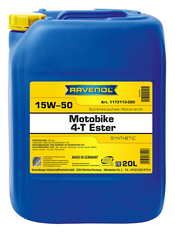RAVENOL Motobike 4-T Ester SAE 15W-50 20 L