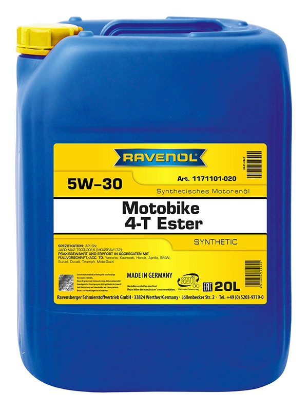 RAVENOL Motobike 4-T Ester SAE 5W-30 20 L